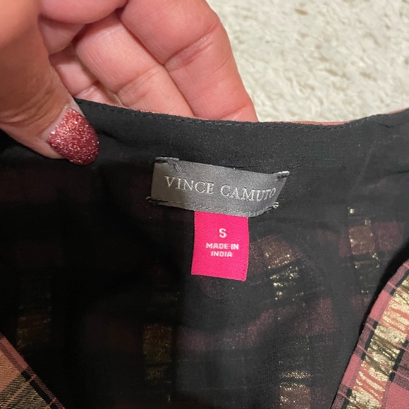 Vince Camuto Pucker Plaid Maxi Dress - Picture 4 of 6